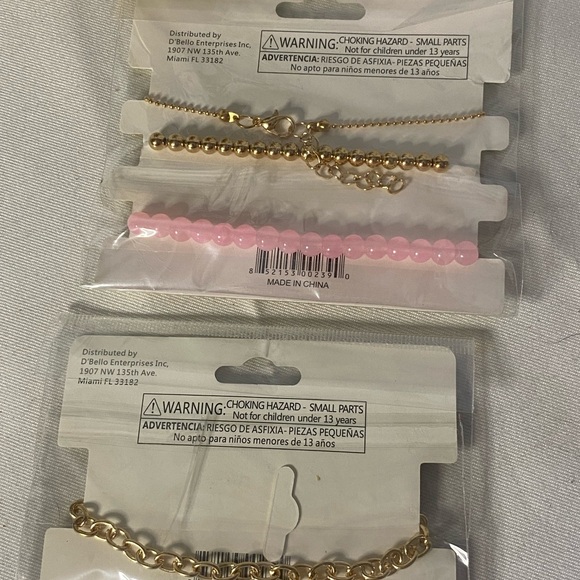 Gold and Pink Bracelet Set - Picture 5 of 5